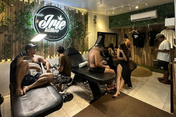 Clients being serviced by Irie Tattoo Siargao team.